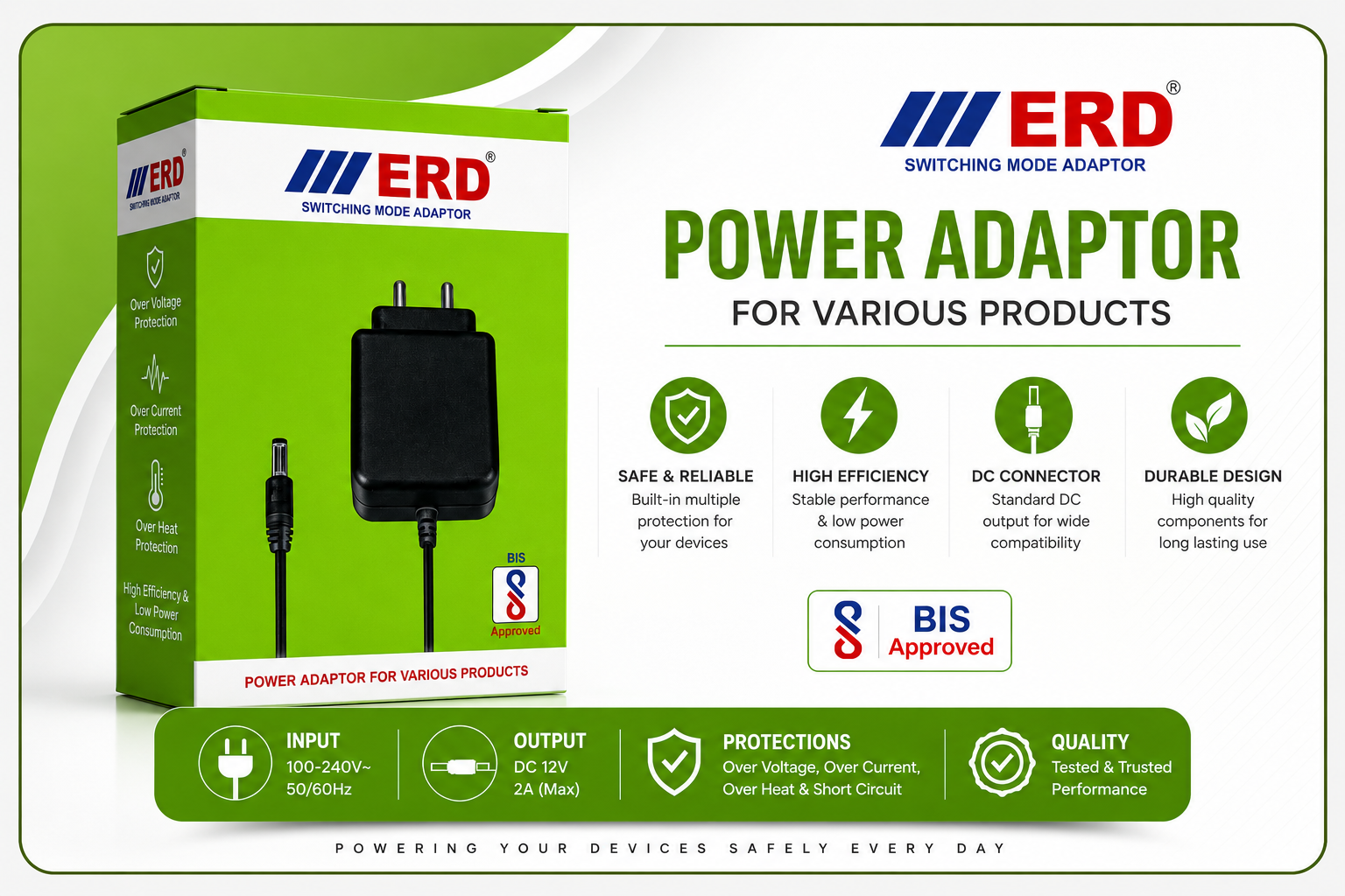 ERD Switching Mode Adaptor (Power Adaptor)